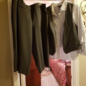 Wide leg capris with matching vest and shirt